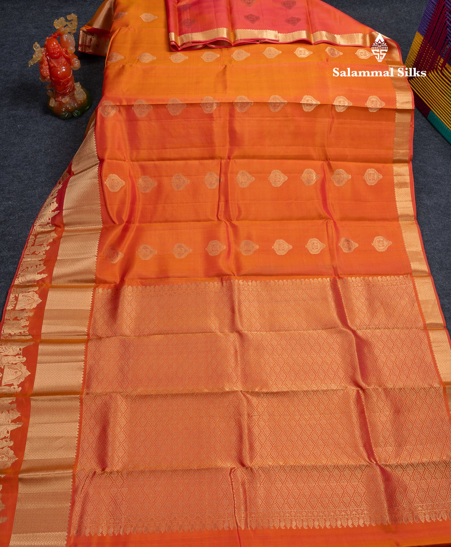 Royal Blue Colour Pure Kanjivaram Silk Saree with Pallakku Border