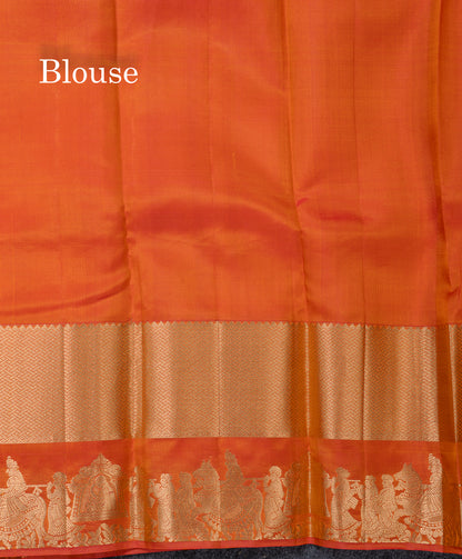 Royal Blue Colour Pure Kanjivaram Silk Saree with Pallakku Border