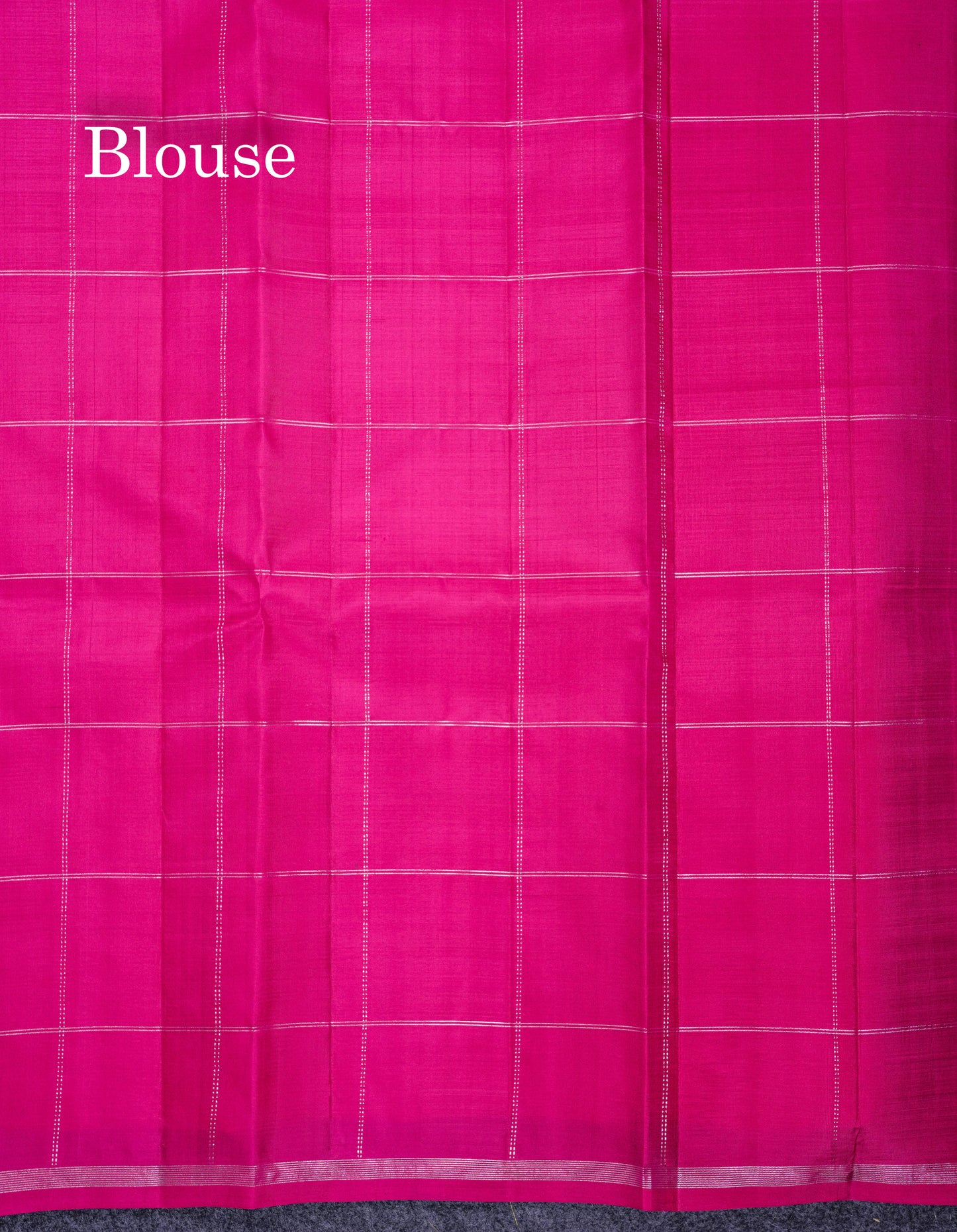 Beautiful Violet Checks Fancy Pure Kanjivaram Silk Saree With Contrast Pink Blouse