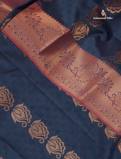 Semi Silk Saree - Red Colour Body With Contrast Dual Tone Green Blouse