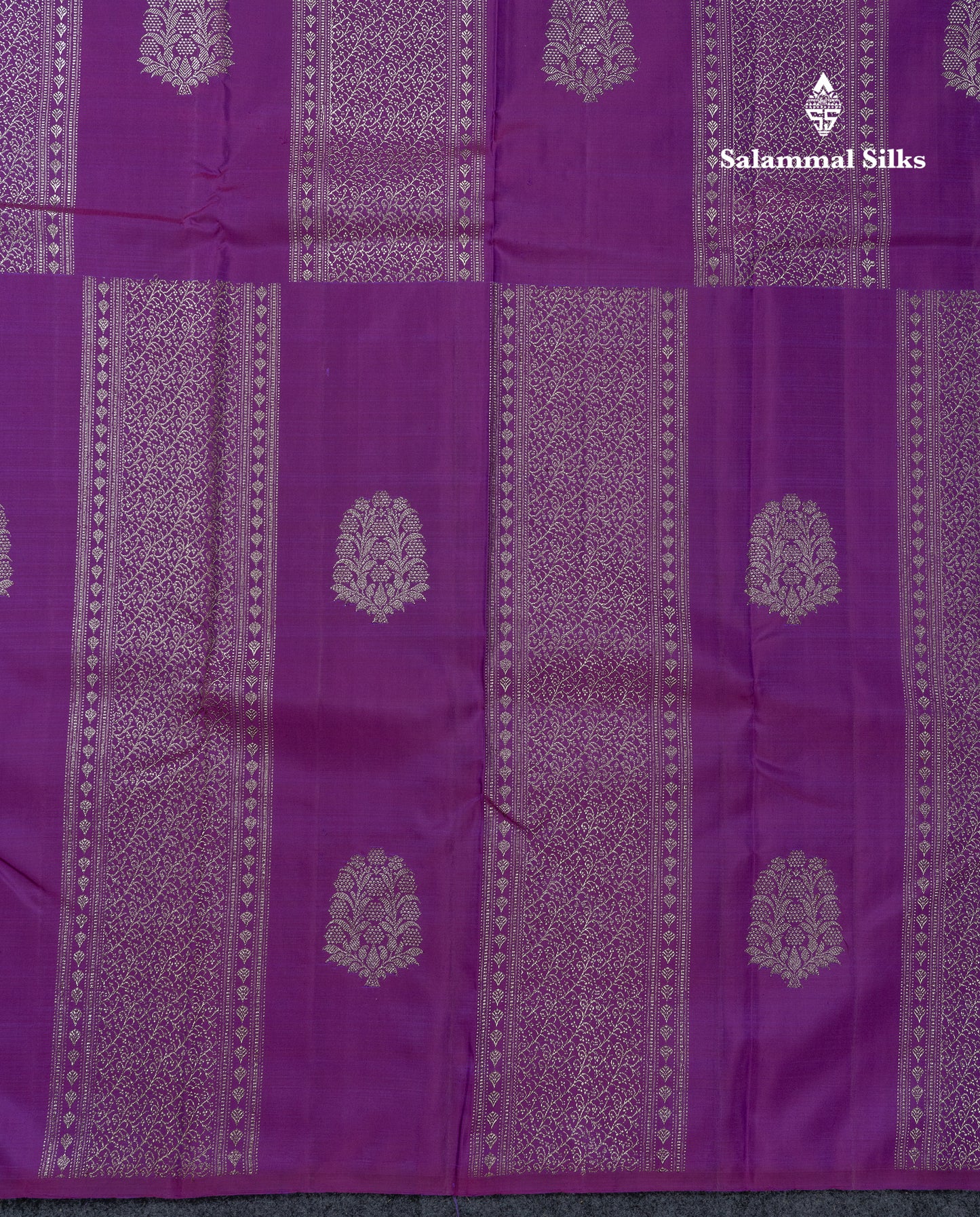 Beautiful Dark Purple Fancy Pure Kanjivaram Silk Saree With Blouse