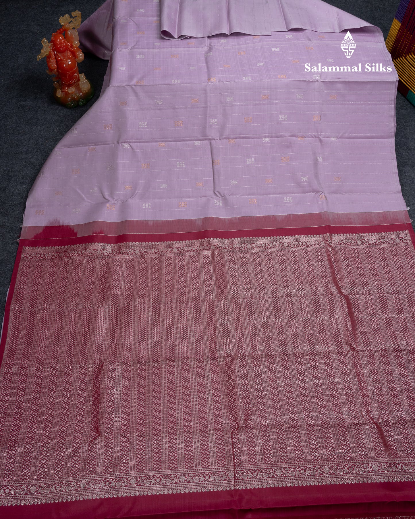 Kanjivaram Pure Silk Saree Light Lavender Without Border