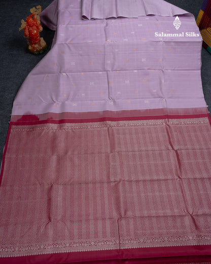 Kanjivaram Pure Silk Saree Light Lavender Without Border