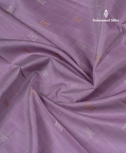 Kanjivaram Pure Silk Saree Light Lavender Without Border