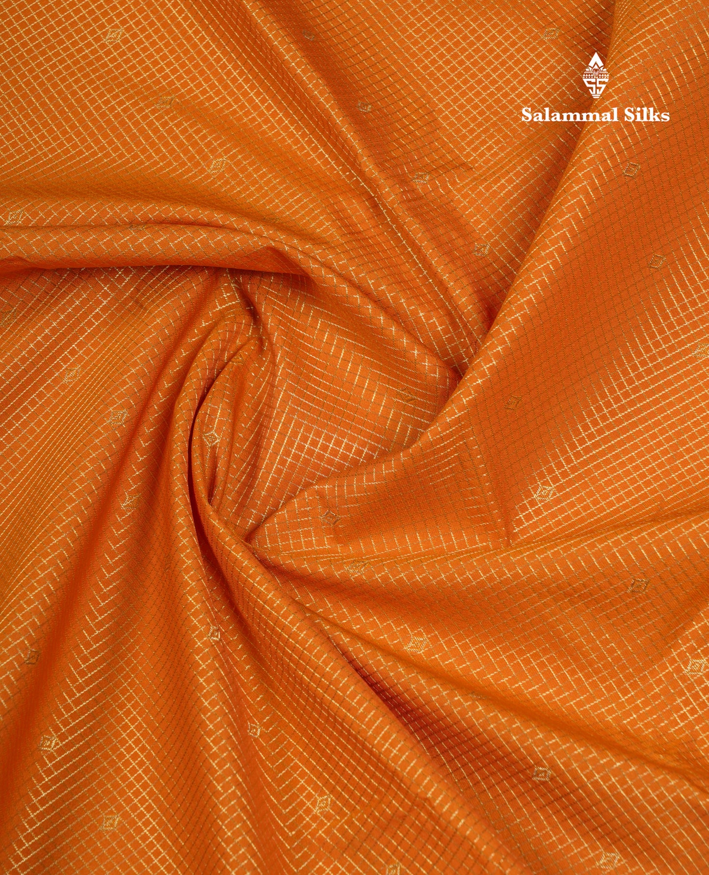 Beautiful Mustard Yellow Small Zari Checks With Butta Semi Silk Saree With Contrast Dark Purple Traditional Border
