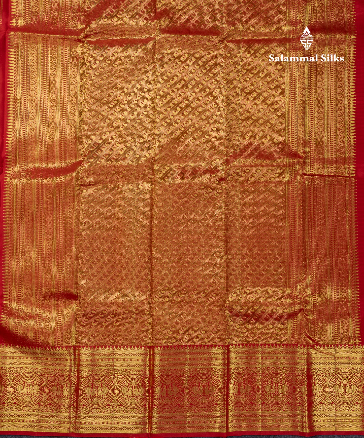 Beautiful Redish Maroon Pure Kanjivaram Silk Saree With Traditional Evening Morning Border