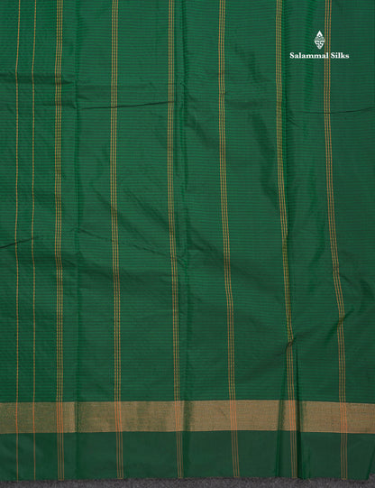 Semi Silk Saree - Navy Blue Colour Body With Zari Border
