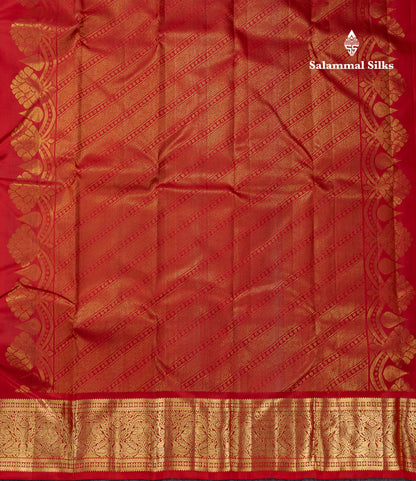 Kanjivaram Maroon Pure Silk Saree With Gold Zari Border