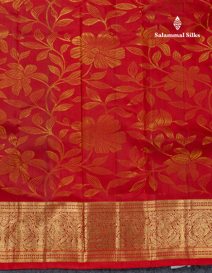 Kanjivaram Maroon Pure Silk Saree With Gold Zari Border