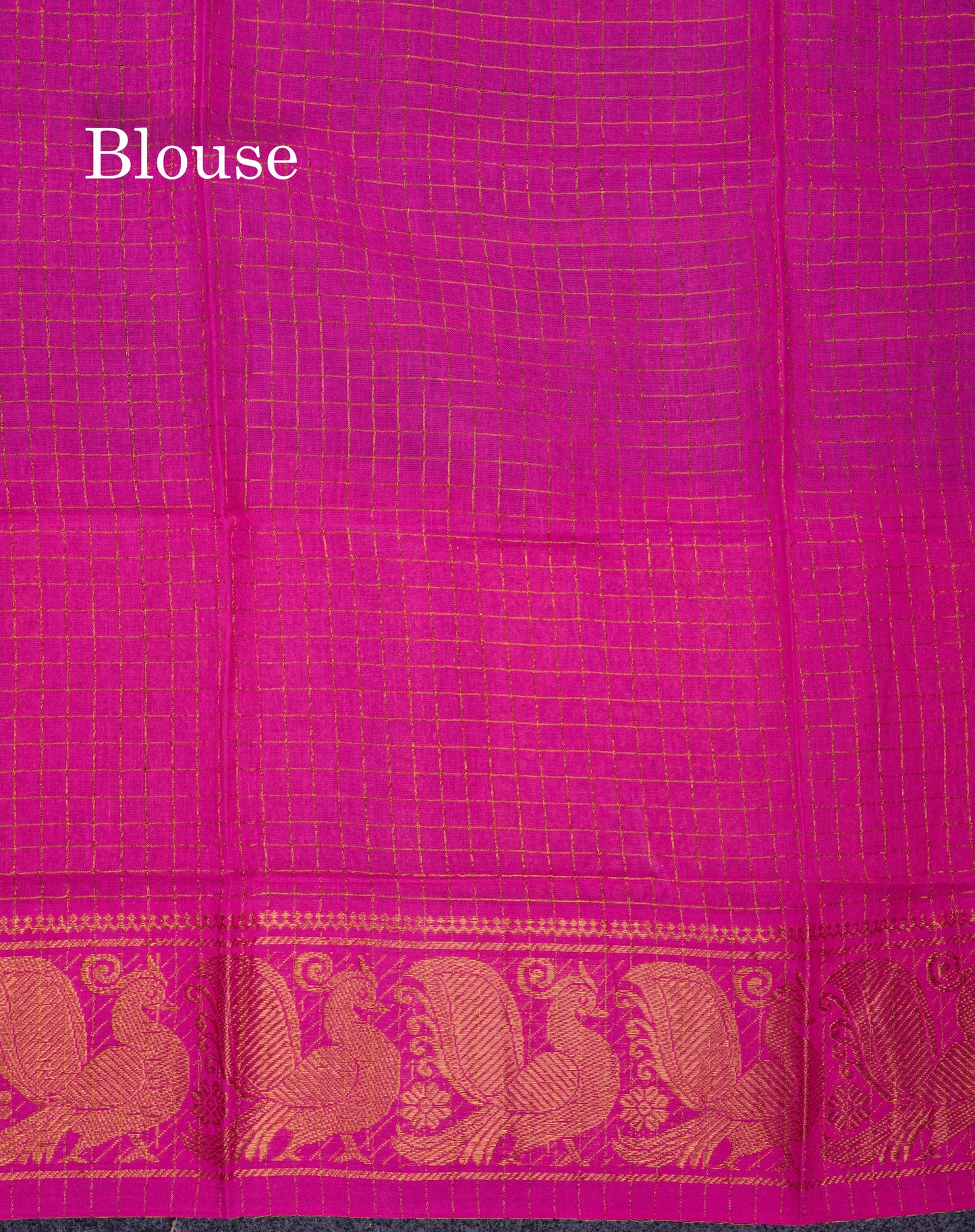 Beautiful Purple Pure Cotton Saree With Contrast Magenta Pink Traditional Kathakali Design Border