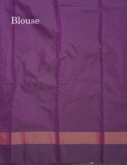 Semi Silk Saree - Navy Blue Colour Body With Zari Border