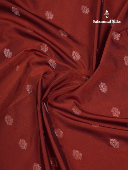 Beautiful Rust Orange Semi Soft Silk Saree With Contrast Navy Blue Traditional Rettapet Border