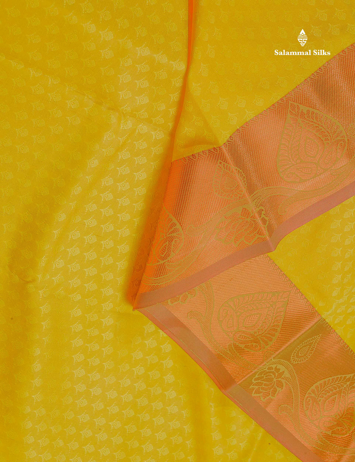 Semi Silk Saree - Yellow Colour Body With Contrast Brown Blouse