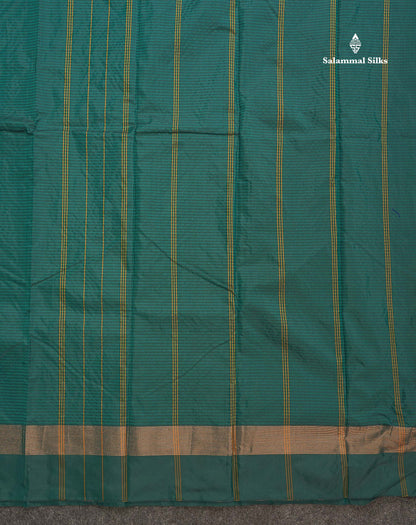 Semi Silk Saree - Navy Blue Colour Body With Zari Border