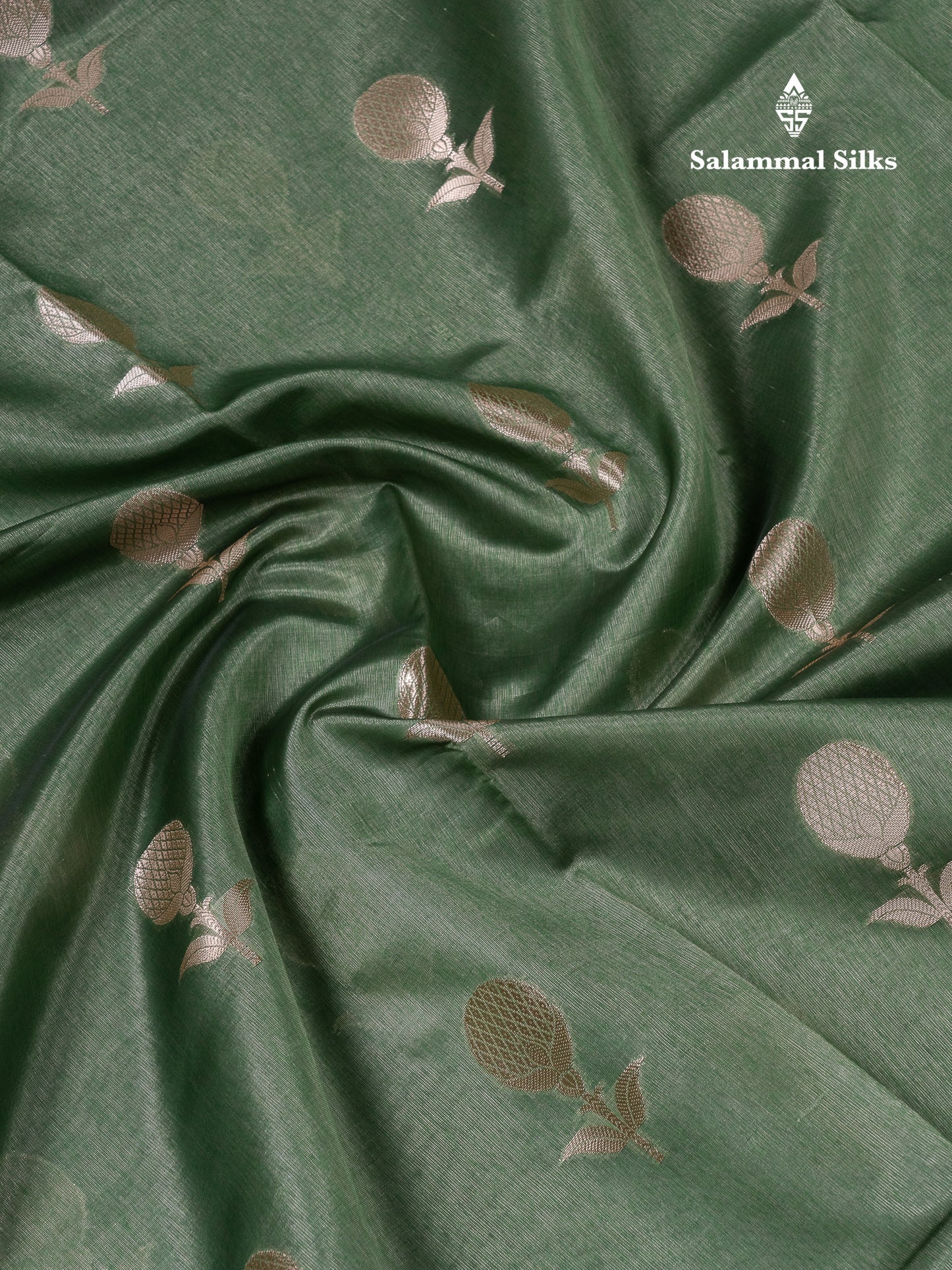 Beautiful Light Green Semi Tussar Fancy Saree With Medium Border