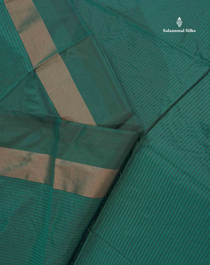 Semi Silk Saree - Navy Blue Colour Body With Zari Border