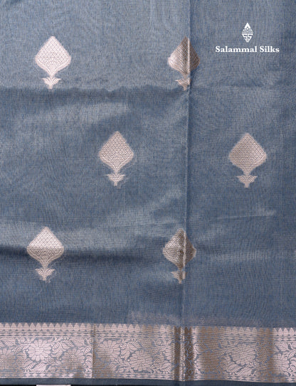 Beautiful Chocolate Semi Tussar Fancy Saree With Medium Border