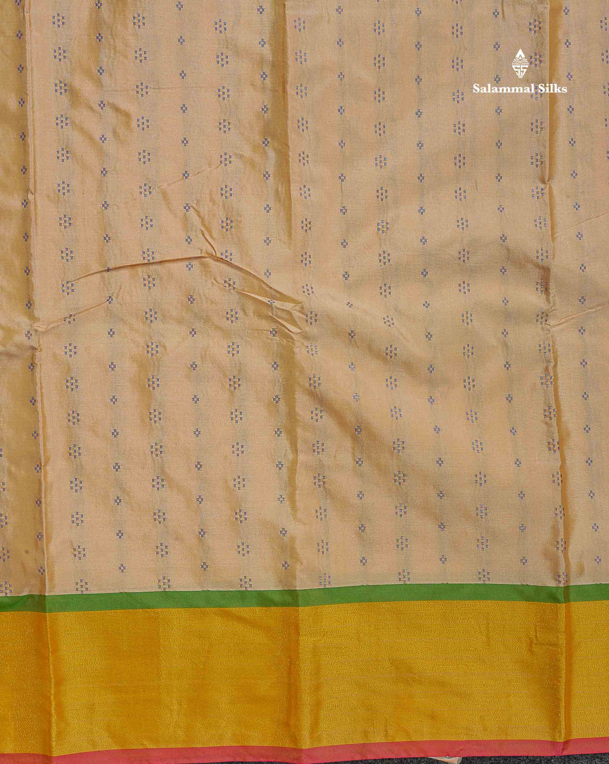 Semi Silk Saree - Beige Colour Body With Contrast Baby Pink Blouse