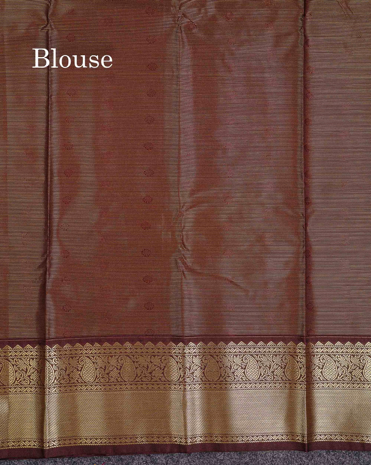Semi Silk Saree - Light Lavender Traditional Buttas With Vaira Oosi Lines Along With Contrast Dark Brown Border