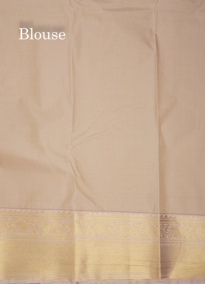 Beautiful Ramar Blue Checks With Butta Semi Silk Saree With Contrast Sandal Traditional Border