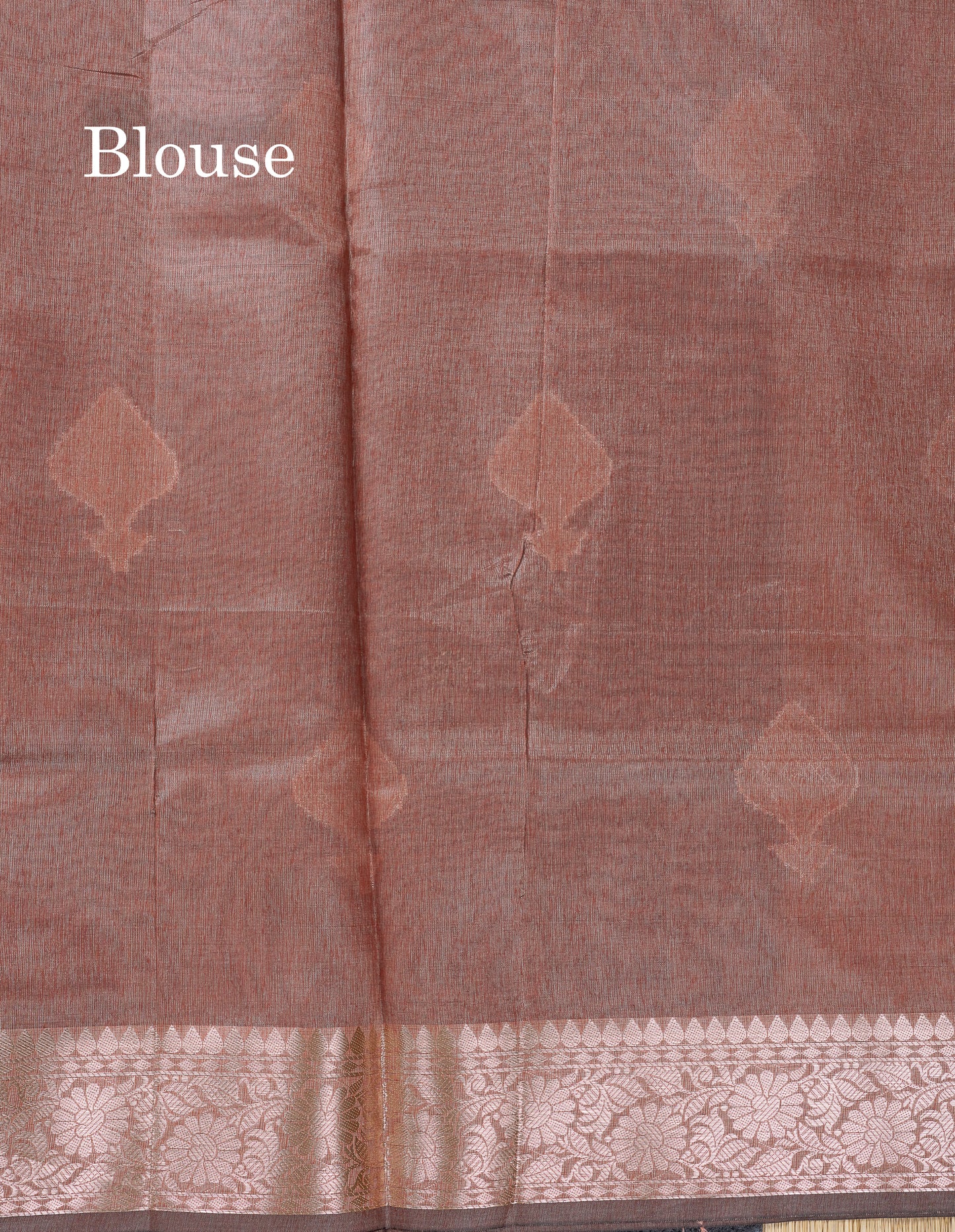 Beautiful Chocolate Semi Tussar Fancy Saree With Medium Border