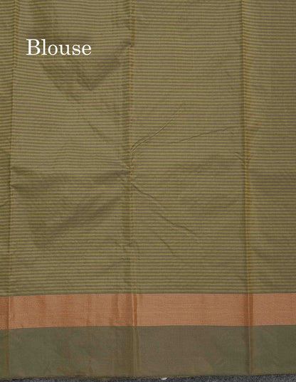 Semi Silk Saree - Navy Blue Colour Body With Zari Border