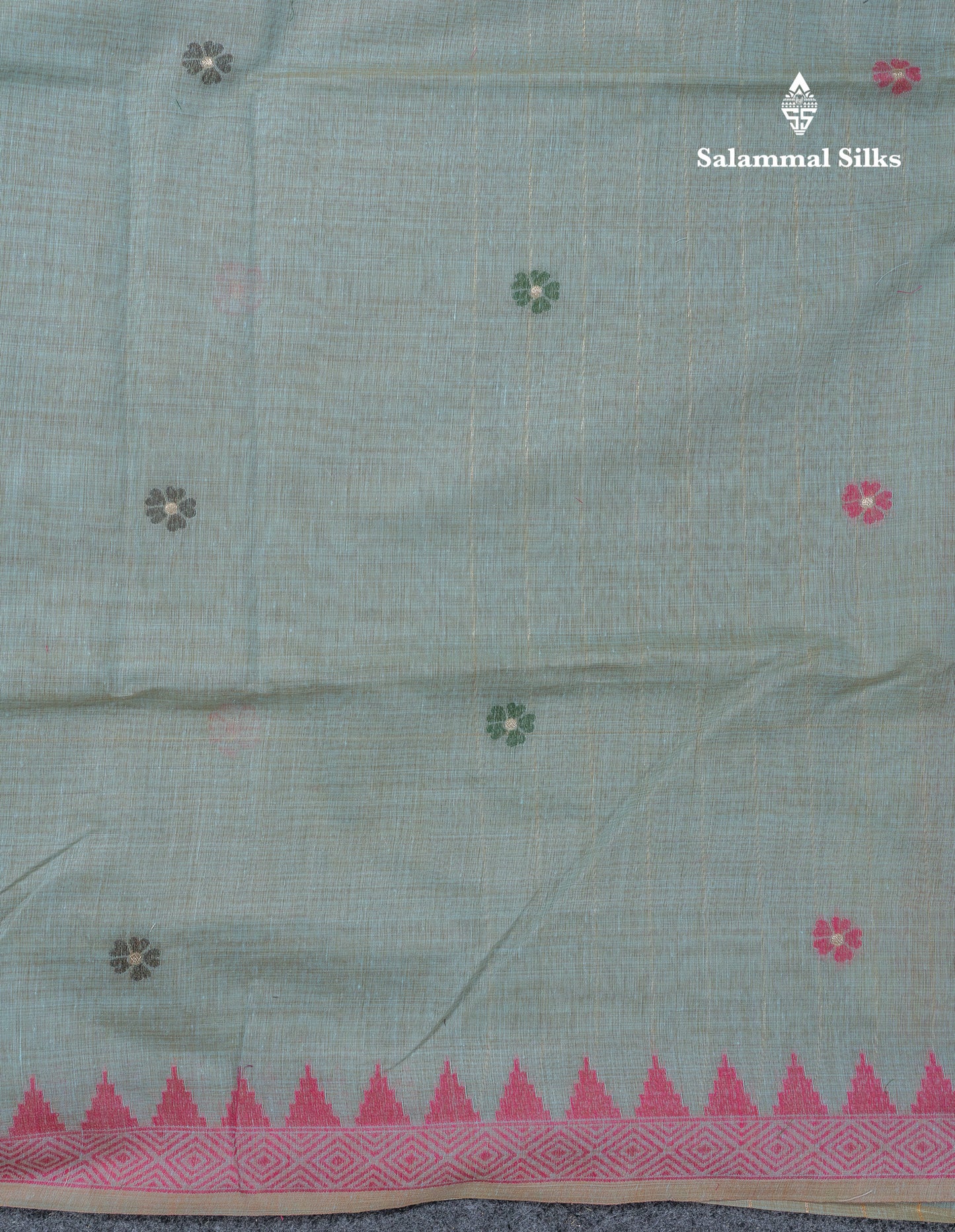 Beautiful Dual Tone Light Blue Menakari Work Muga Cotton Saree With Contrast Maroon Blouse