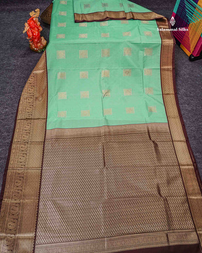 Semi Silk Saree - Yellow Butta With Lines Along With Contrast Redish Pink Traditional Evening Morning Border