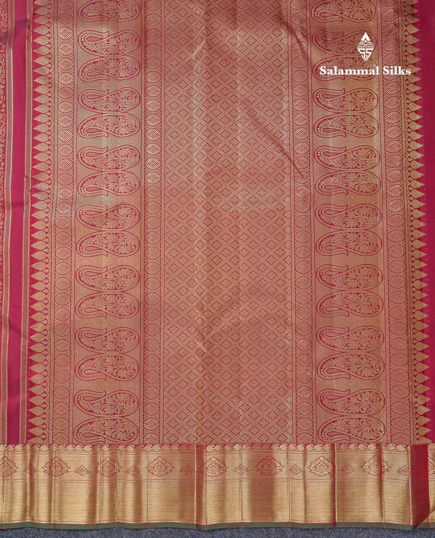 Beautiful Dark Maroon Menakari Work Bridal 2G Pure Kanjivaram Silk Saree With Traditional Border