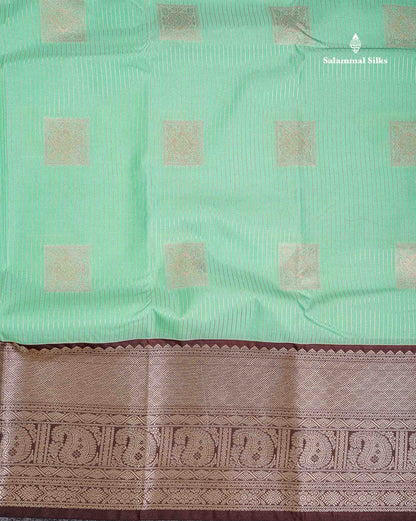 Semi Silk Saree - Yellow Butta With Lines Along With Contrast Redish Pink Traditional Evening Morning Border