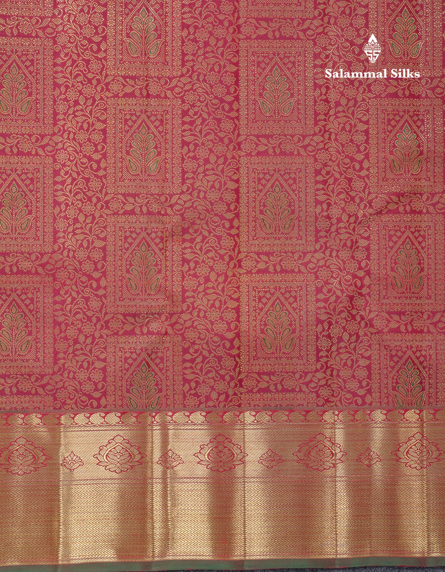 Beautiful Dark Maroon Menakari Work Bridal 2G Pure Kanjivaram Silk Saree With Traditional Border