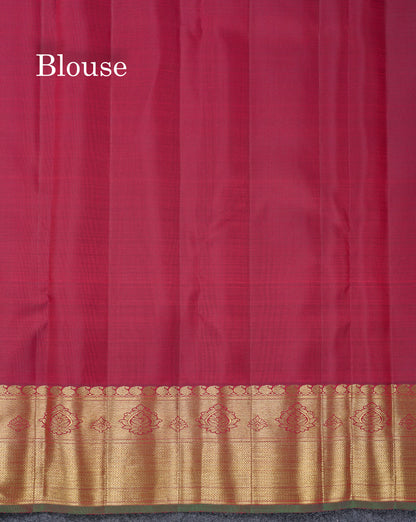 Beautiful Dark Maroon Menakari Work Bridal 2G Pure Kanjivaram Silk Saree With Traditional Border