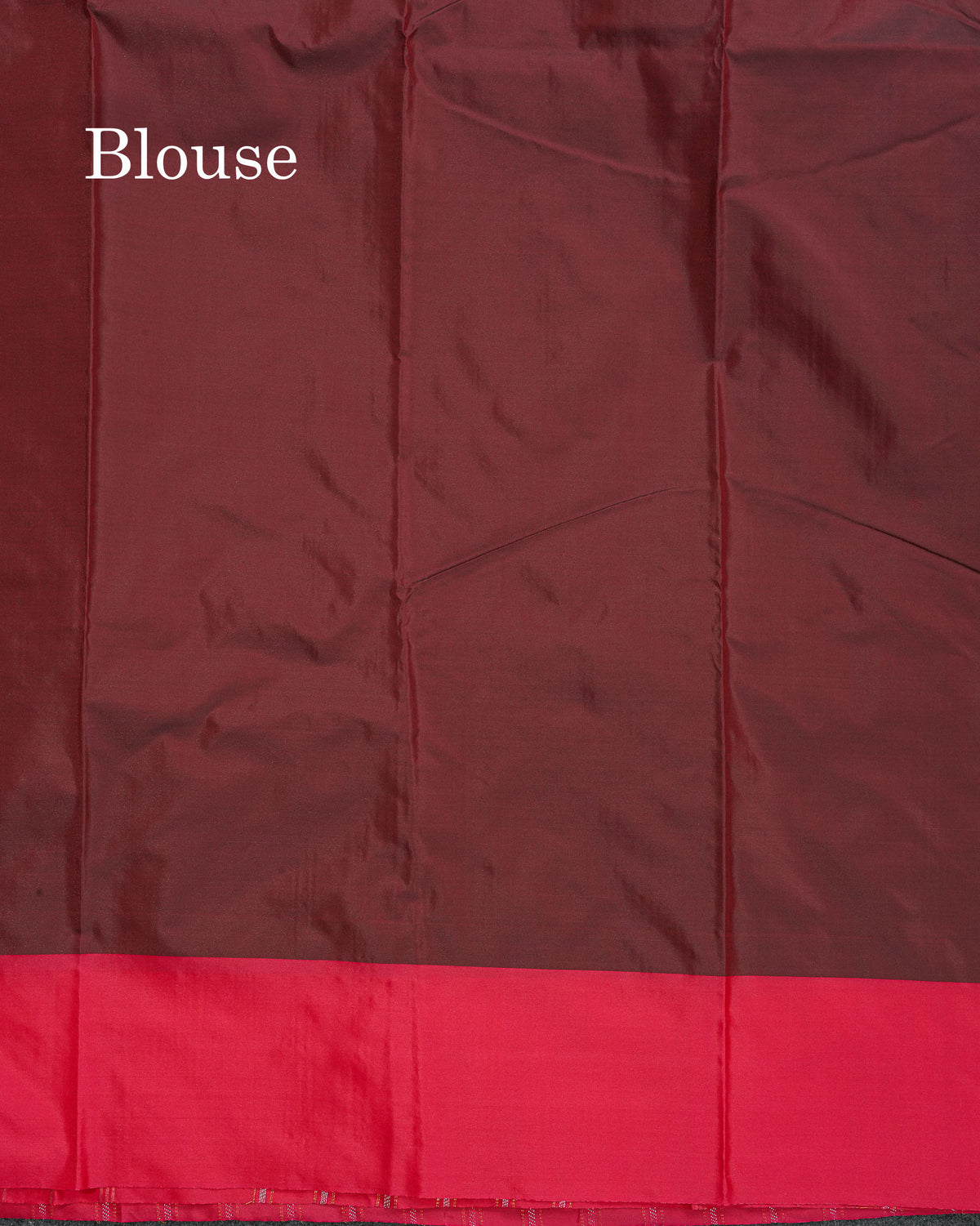 Semi Silk Saree - Brown Colour Body Wave Lines With & Contrast Pink Border