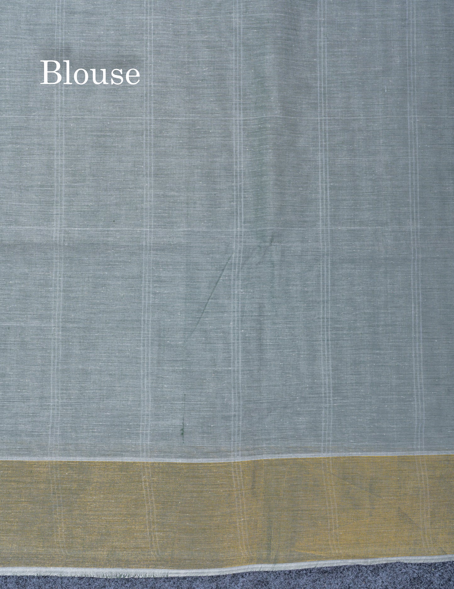 Light Olive Green Jute Cotton Fancy Saree With Self Plain Blouse