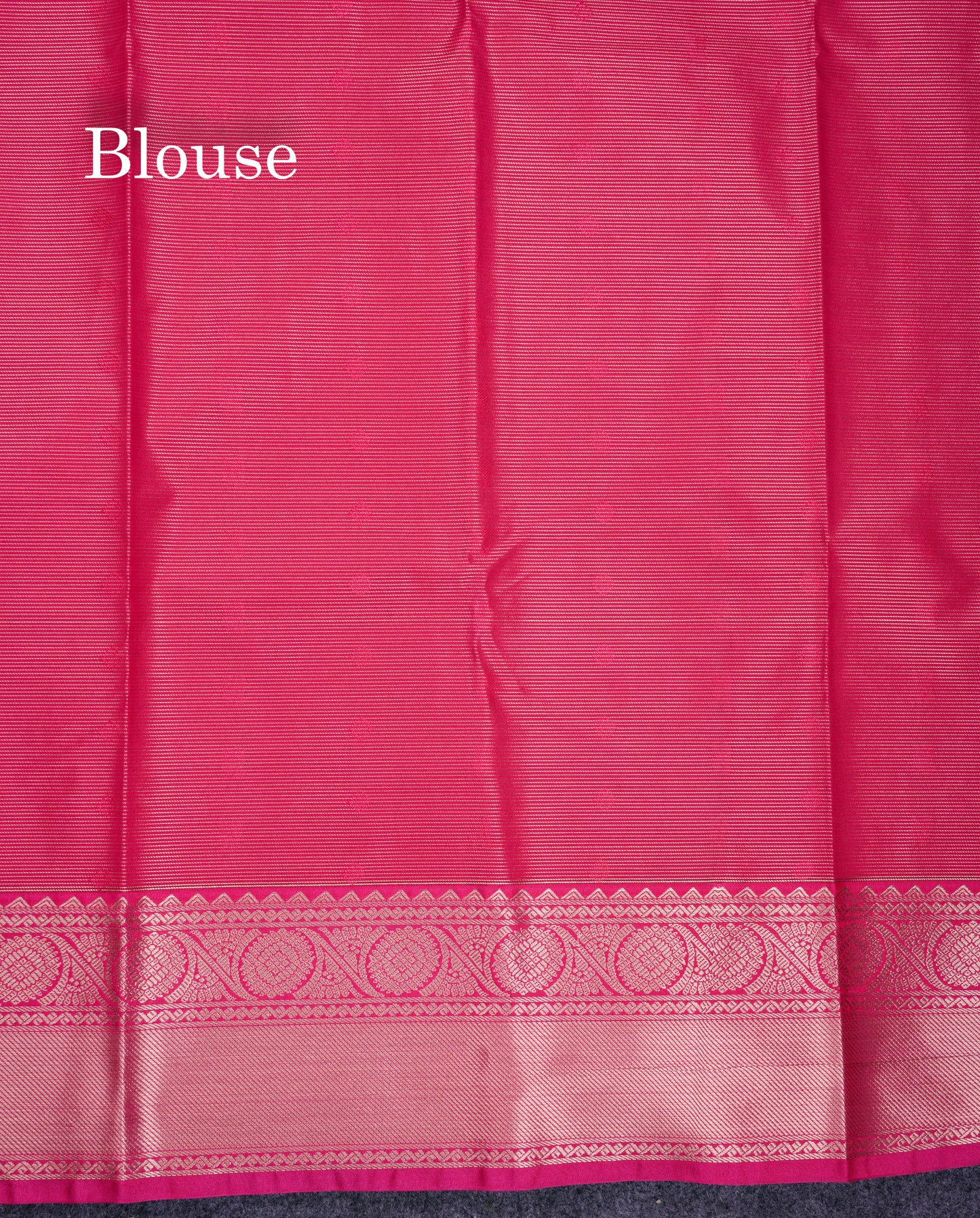 Beautiful Violet Vaira Oosi Lines With Butta Semi Silk Saree With Contrast Pink Border