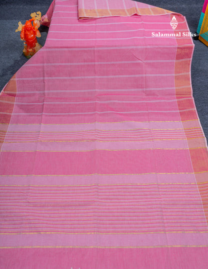 Light Olive Green Jute Cotton Fancy Saree With Self Plain Blouse