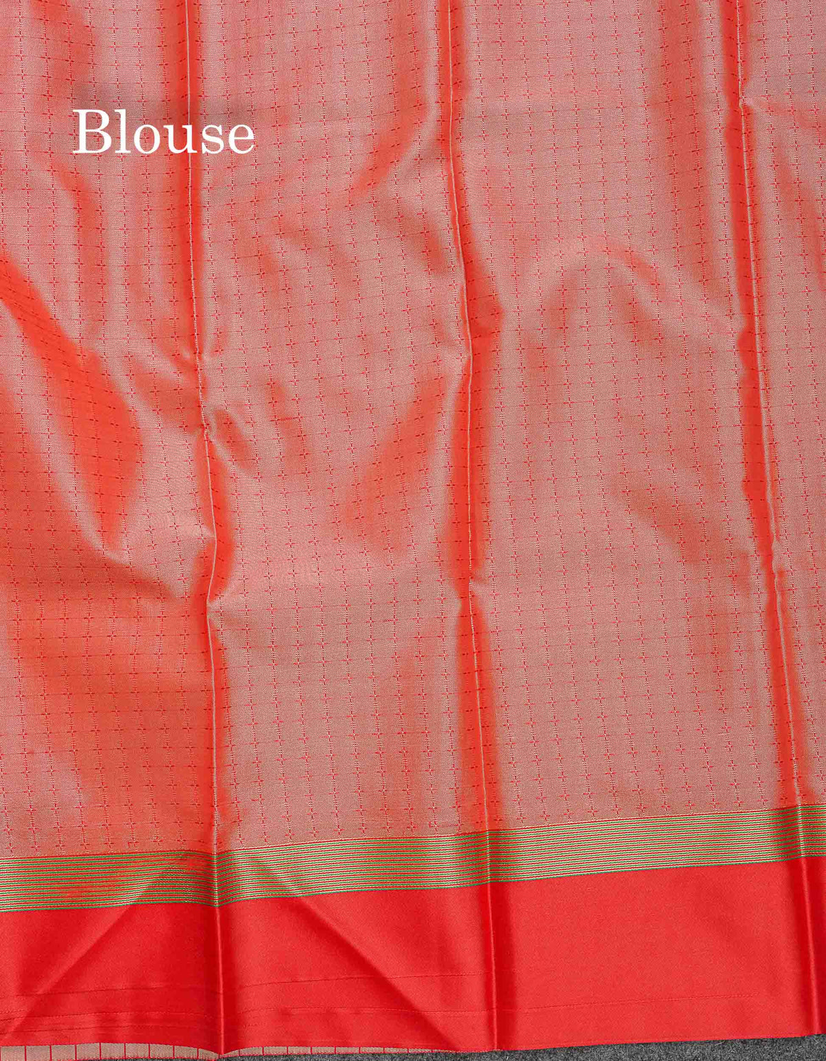 Semi Silk Saree - Beige Colour Body With Contrast Tomato Red Border