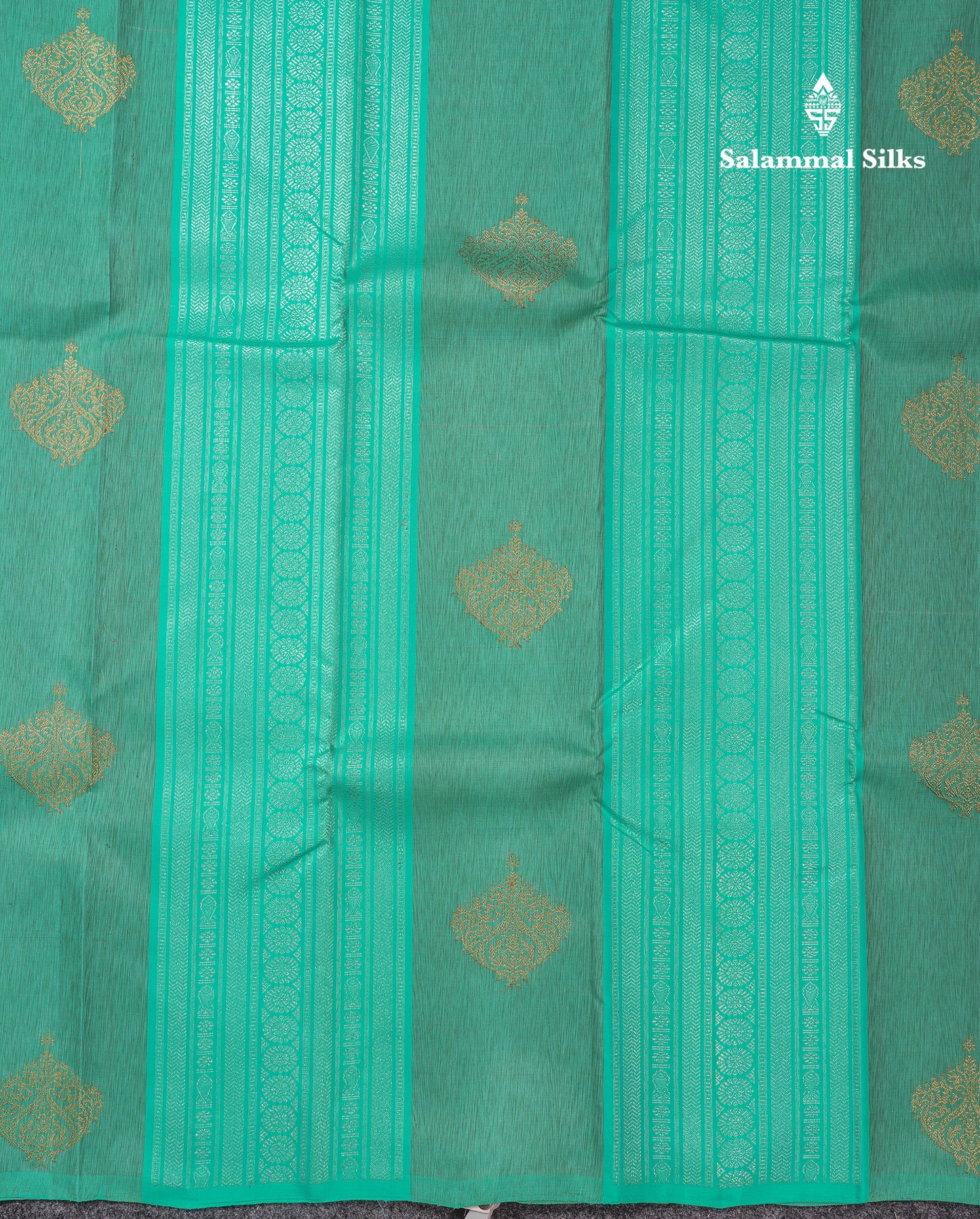 Beautiful Sea Blue Body Stripe Buttas Fancy Pure Kanjivaram Silk Saree With Contrast Baby Pink Blouse