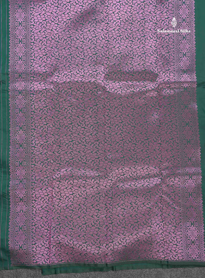 Semi Silk Saree - Purple Colour Body Vertical Lines With Butta & Blouse