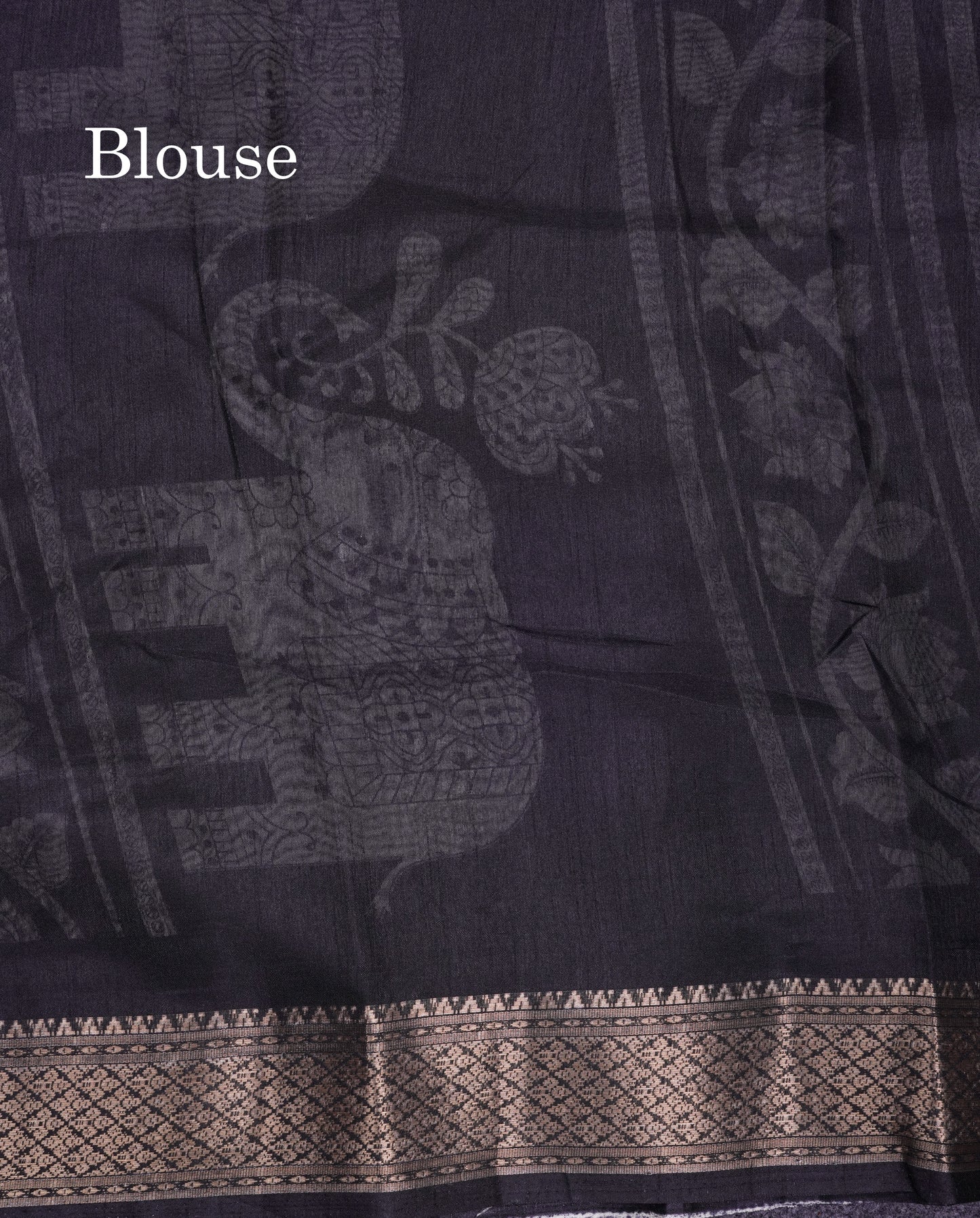 Beautiful White Mahu Silk Fancy Saree With Contrast Black Blouse