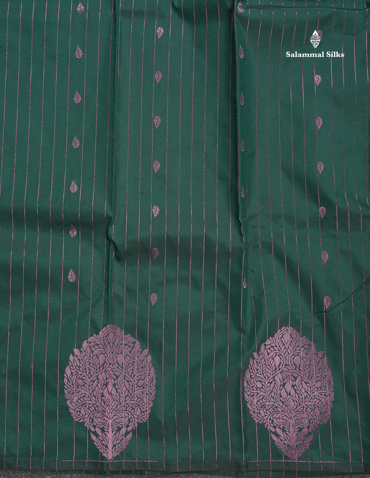 Semi Silk Saree - Purple Colour Body Vertical Lines With Butta & Blouse