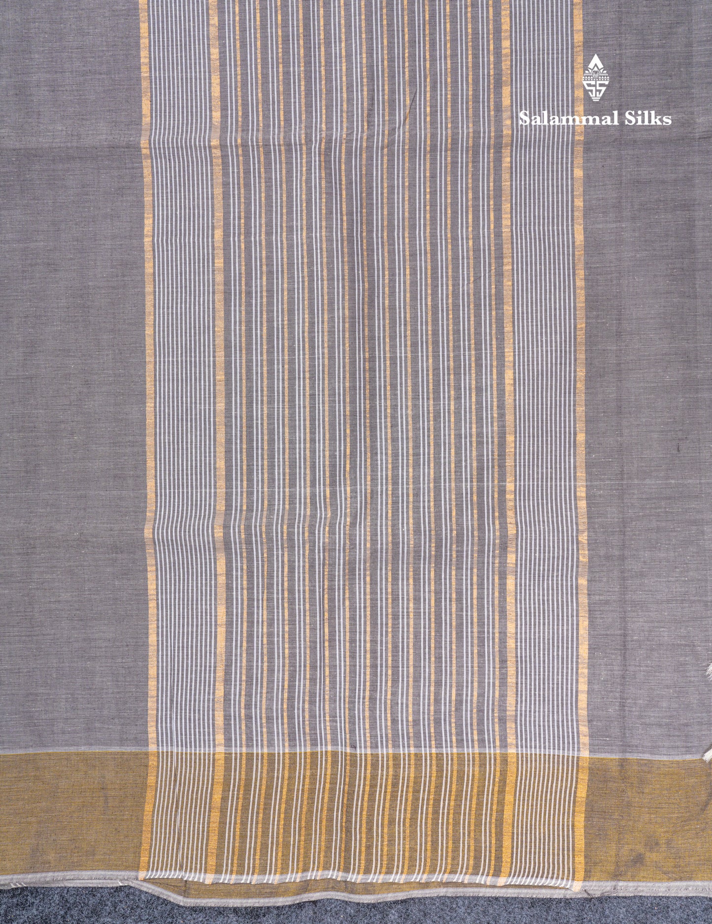 Light Olive Green Jute Cotton Fancy Saree With Self Plain Blouse