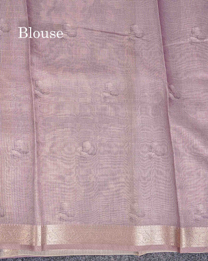 Silk Kota Mix - Light Violet Vaira Oosi Lines Fancy Saree With Small Border