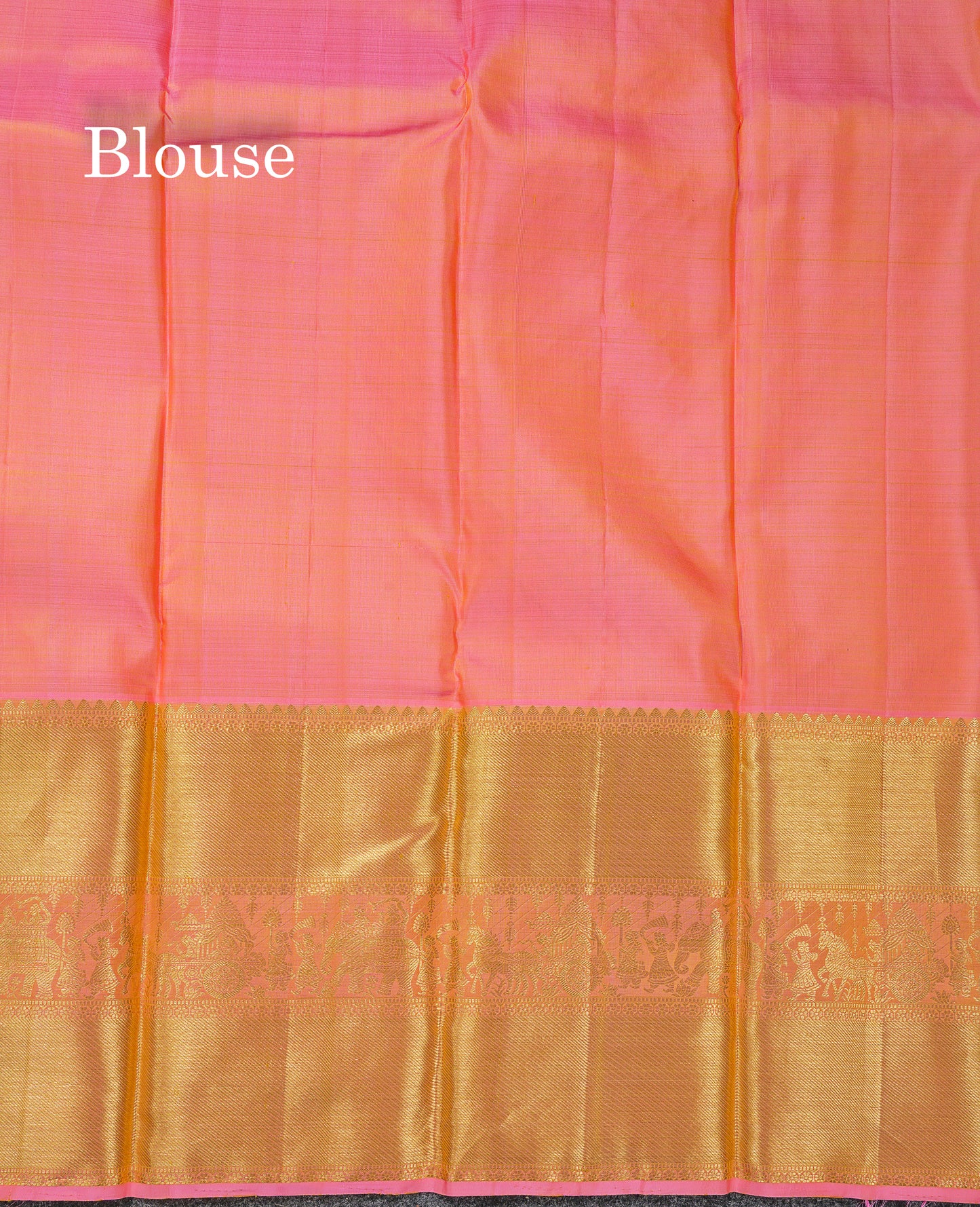 Beautiful Mustard Yellow Pure Kanjivaram Silk Saree with Contrast Peach Pink Traditional Evening Morning Pallakku Border