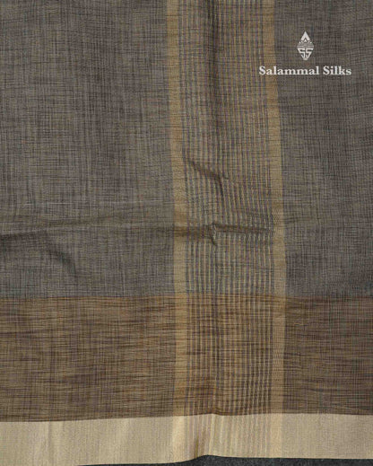 Beautiful Light Violet Linen Cotton Mix Fancy Saree With Fancy Border