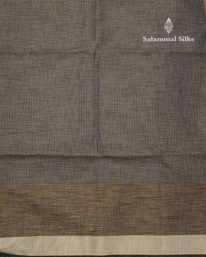 Beautiful Light Violet Linen Cotton Mix Fancy Saree With Fancy Border