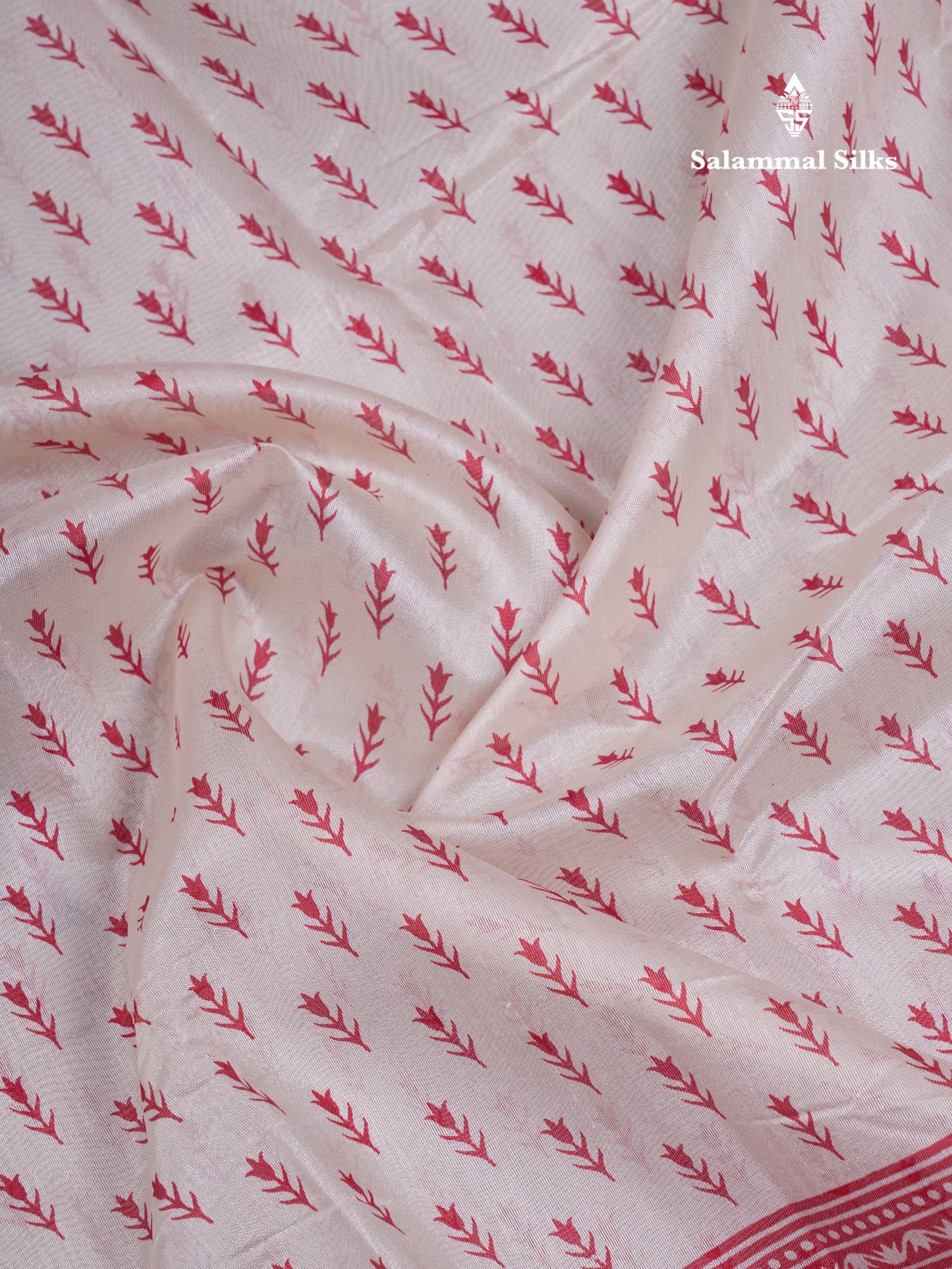 Beautiful White Mahu Silk Fancy Saree With Contrast Red Tissue Border