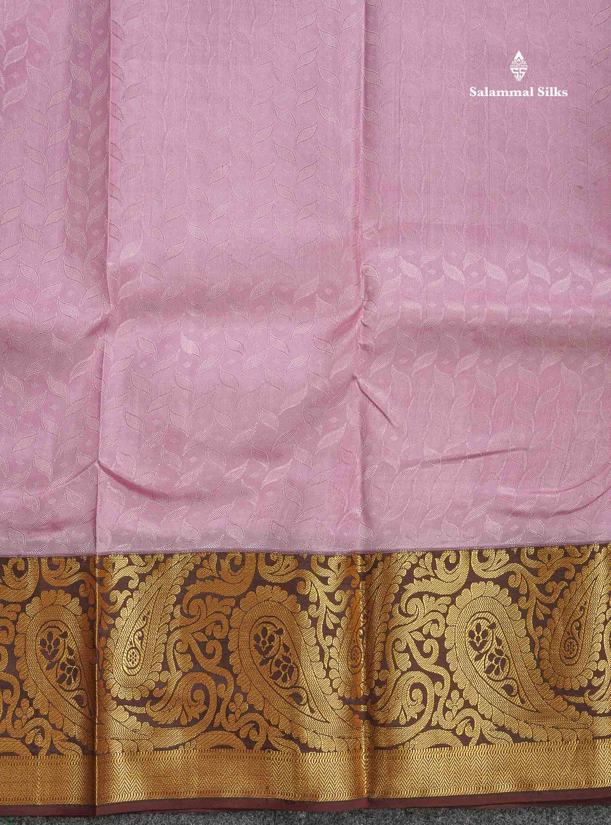 Semi Silk Saree - Baby Pink Colour Body With Contrast Dark Brown Evening Morning Border