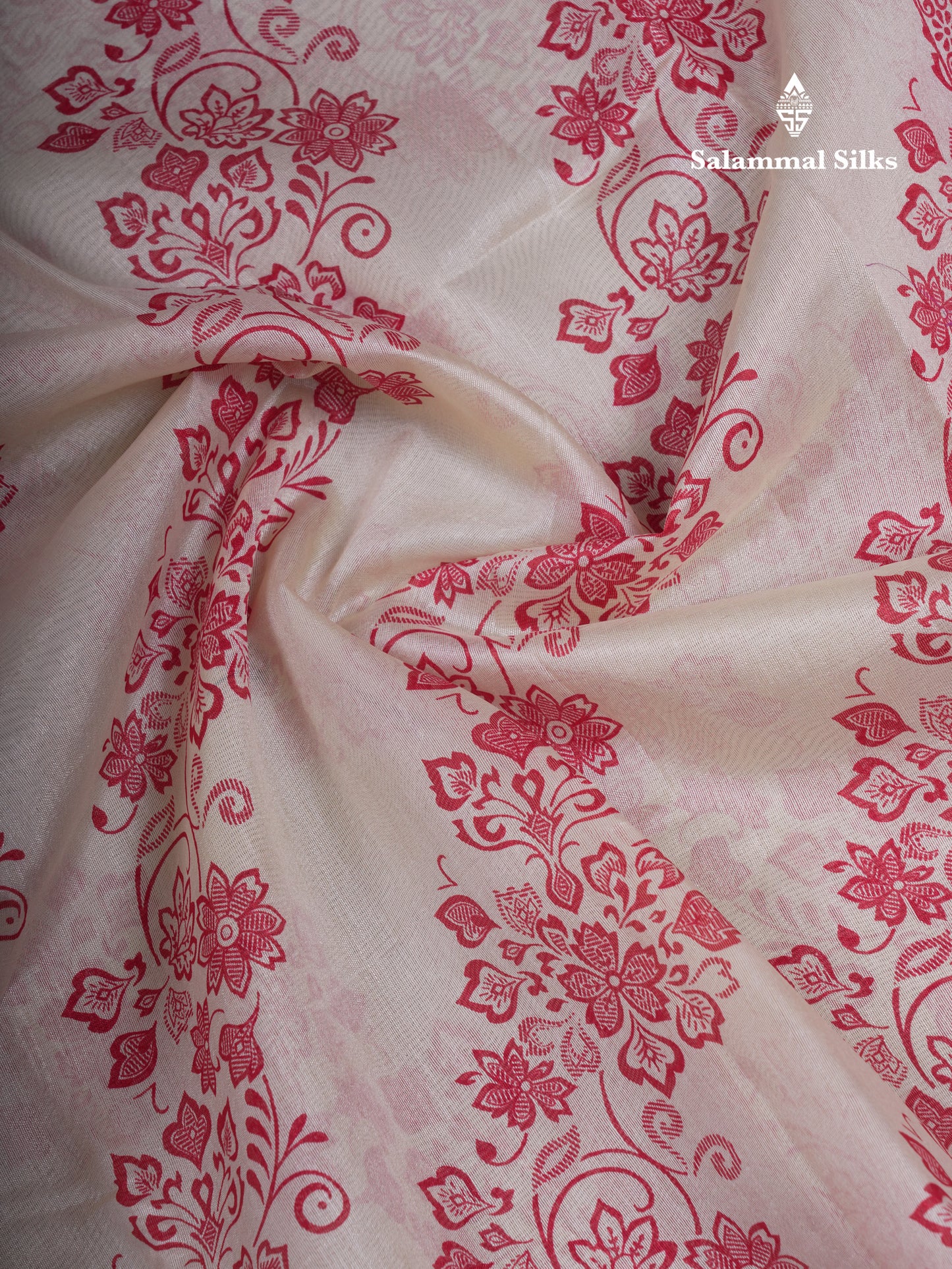 Beautiful Half White Mahu Silk Fancy Saree With Contrast Red Tissue Border