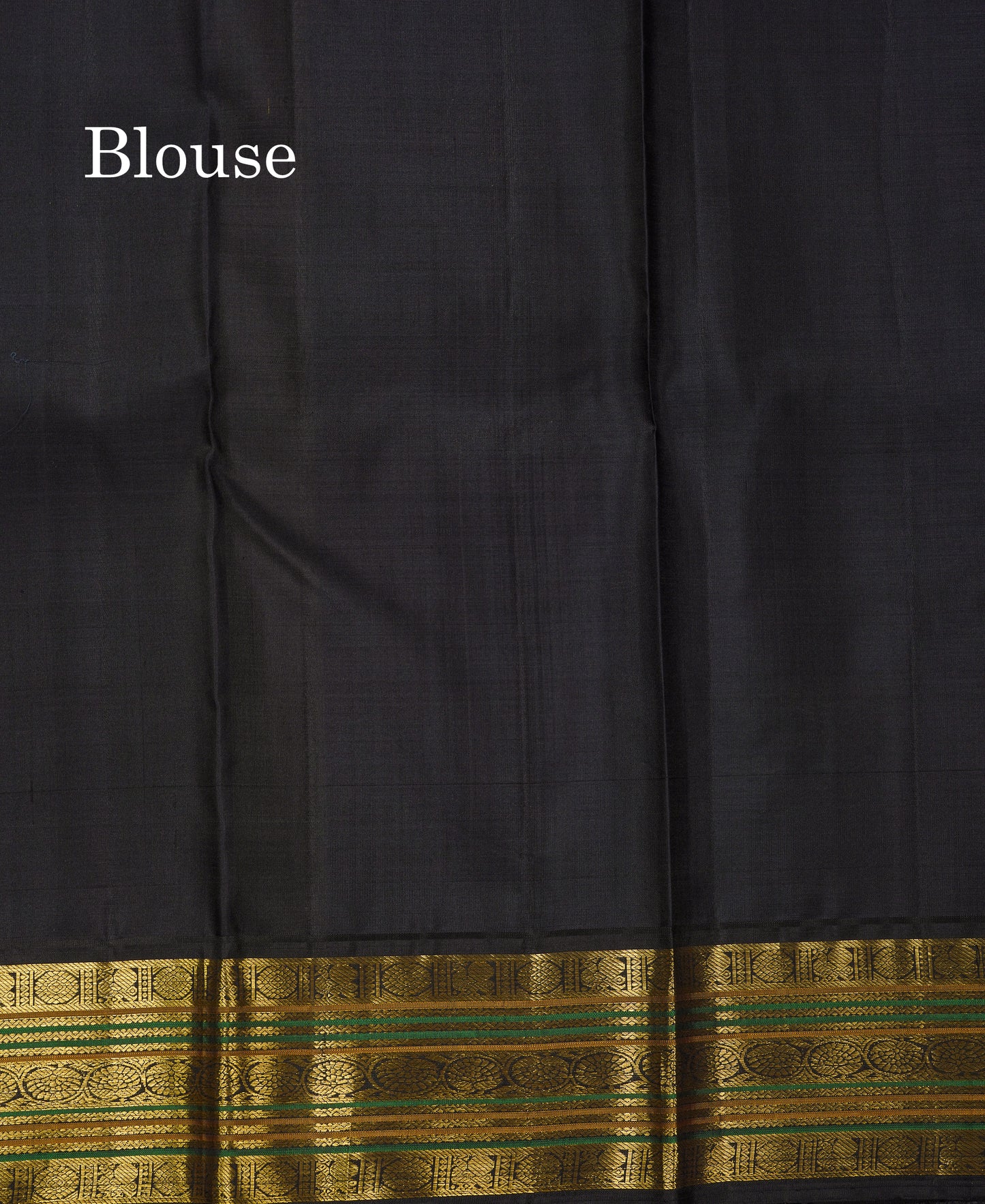 Beautiful Grey Pure Kanjivaram Silk Saree With Contrast Black Traditional Medium Border